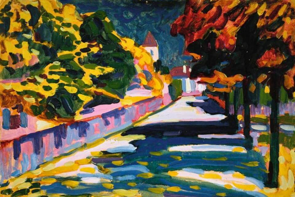 Осенние пейзажи в живописи – Василий Кандинский «Осень в Баварии»