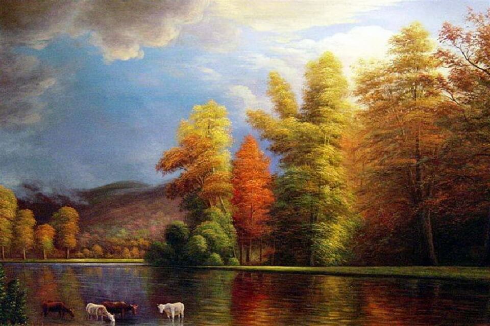 Осень в живописи – Альберт Бирштадт «Осенний лес»