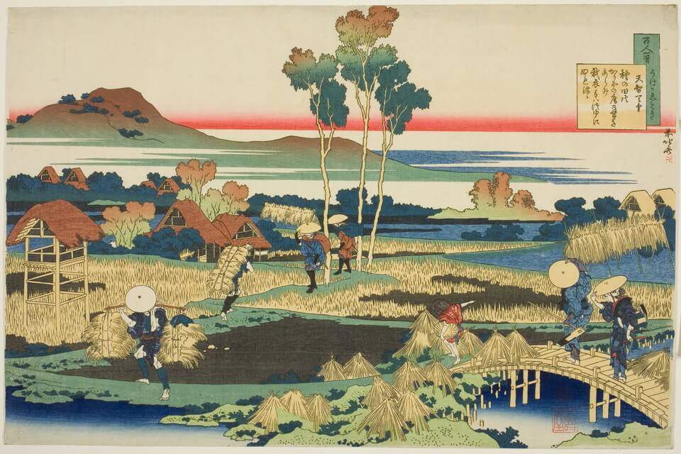 Осенние картины – Кацусика Хокусай «Крестьяне осенью»