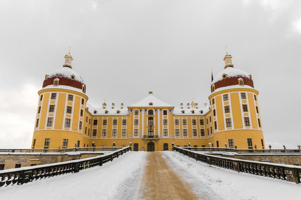Замок Моріцбург взимку