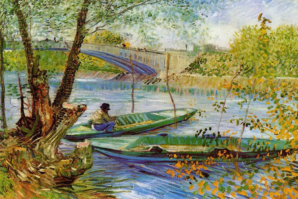Весняні картини: Вінсент Ван Гог – «Риболовля навесні біля моста Кліші» (1887)